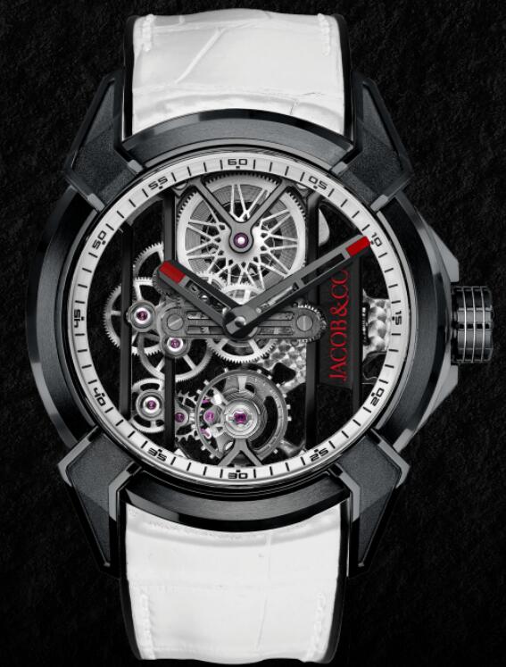 Jacob & Co. EPIC X BLACK TITANIUM (WHITE NEORALITHE INNER RING) Watch Replica EX110.21.AE.AH.ABARA Jacob and Co Watch Price